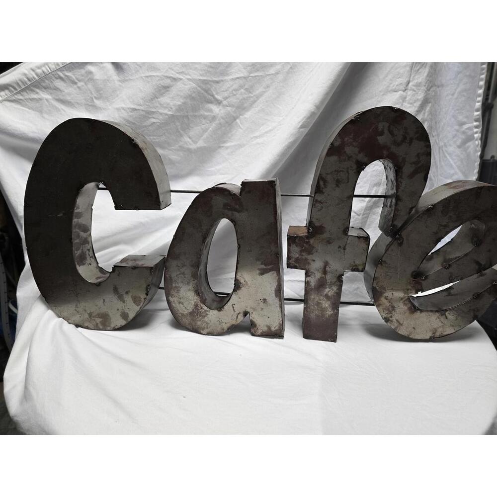 Vintage Metal Cafe Sign; 31" x 14.5" x 2.25" Item #BP000101